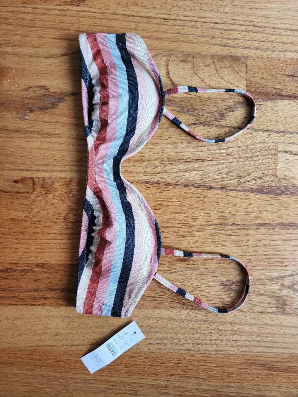 NWT J.Crew Metallic Stripe Bikini Set Top M / Bottom S Resort Chic - Picture 6 of 8